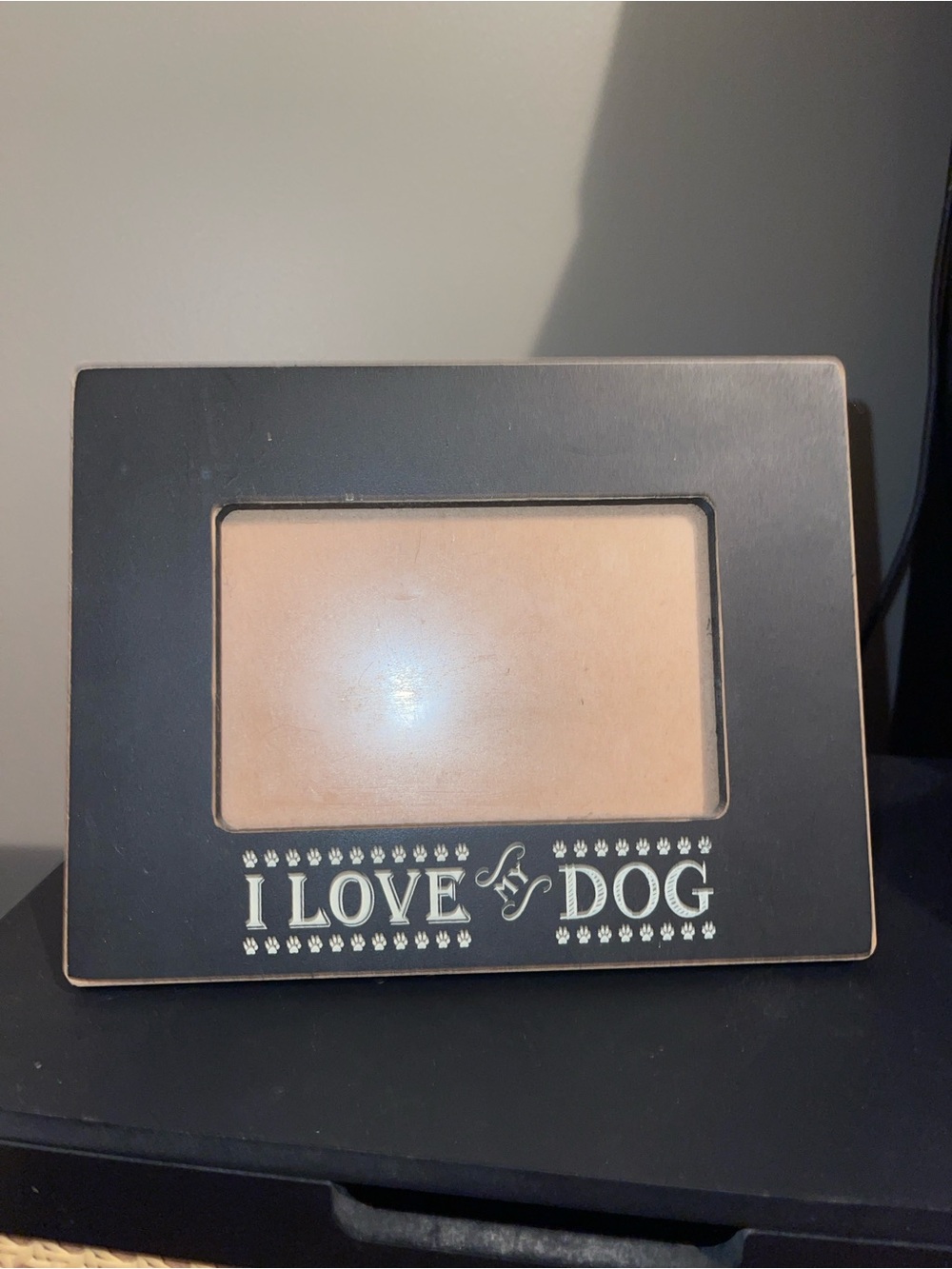 I Love Dog Black Photo Frame -